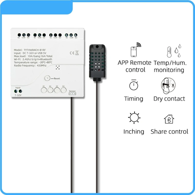 درجة حرارة المنزل تبديل التحكم عن بعد ترموستات طاقة مراقبة الطاقة 433 ميجا هرتز K1KF