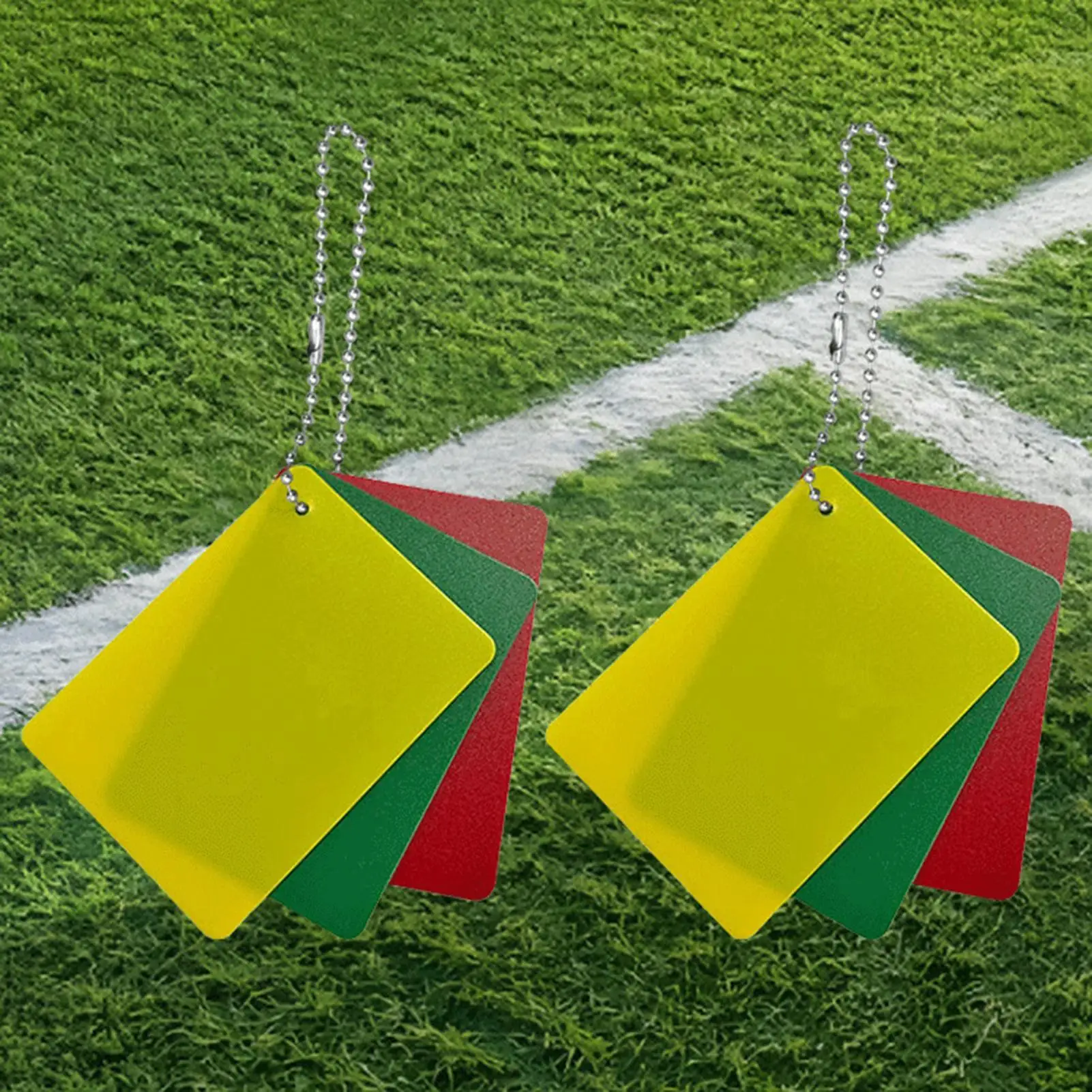 

Soccer Referee Cards Sports Refereeing Accessories Red Yellow Green Penalty Cards For Game Competition Training Field Playground