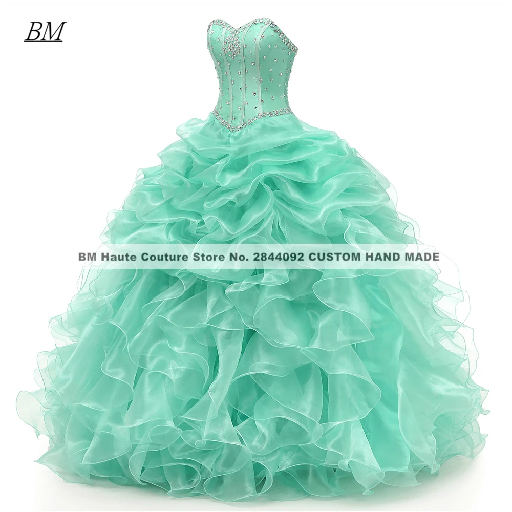 Gaun Pesta Dansa Panjang 2022 Gaun Quinceanera Manik-manik Applique Jubah Putri De Soiree Pesta Prom Formal Manis 16 Vestidos De 15 Anos