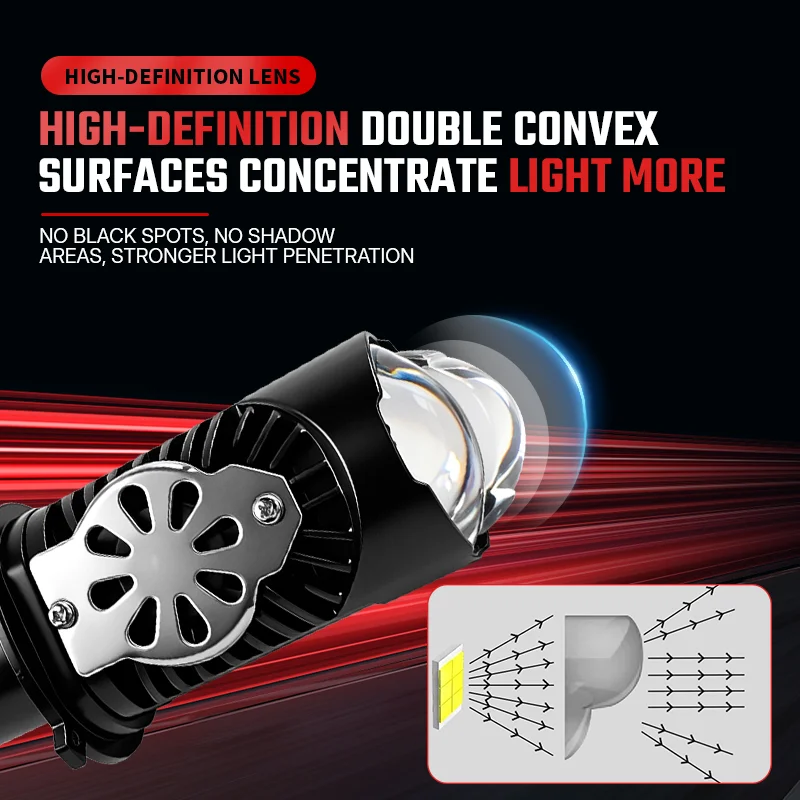 H4 Projector Lens LED Car Headlight Bulbs 600000LM 800W CANBUS Turbo Auto Bulb H4 High Low Beam Fog Lamp High Power 6000K 12V