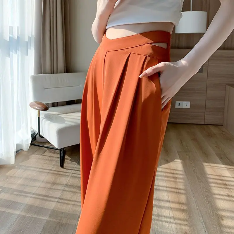 

Suit wide-leg pants women's summer, spring, autumn 2023, small height, high waist drape, loose casual versatile mop pants