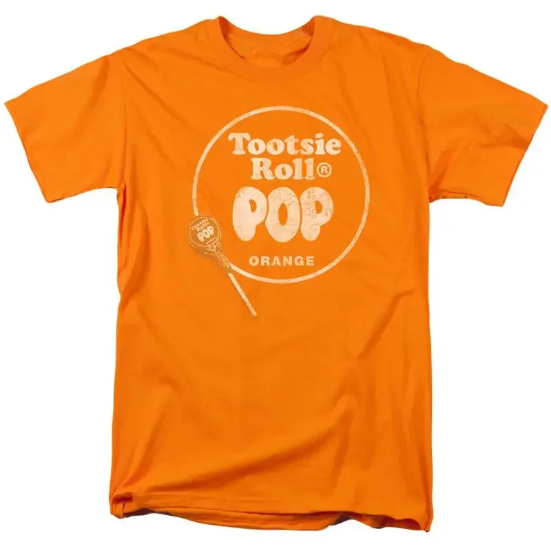 Tootsie Pop Logo T Shirt Mens Licensed Fruit Sucker Candy Orange