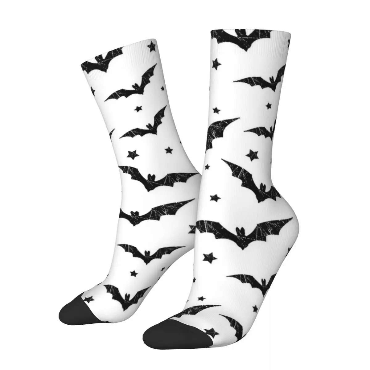 

Gothic Bat Halloween Stars Socks Men Women Polyester Funny Happy Socks Crazy Spring Summer Autumn Winter Middle Tube Socks Gift