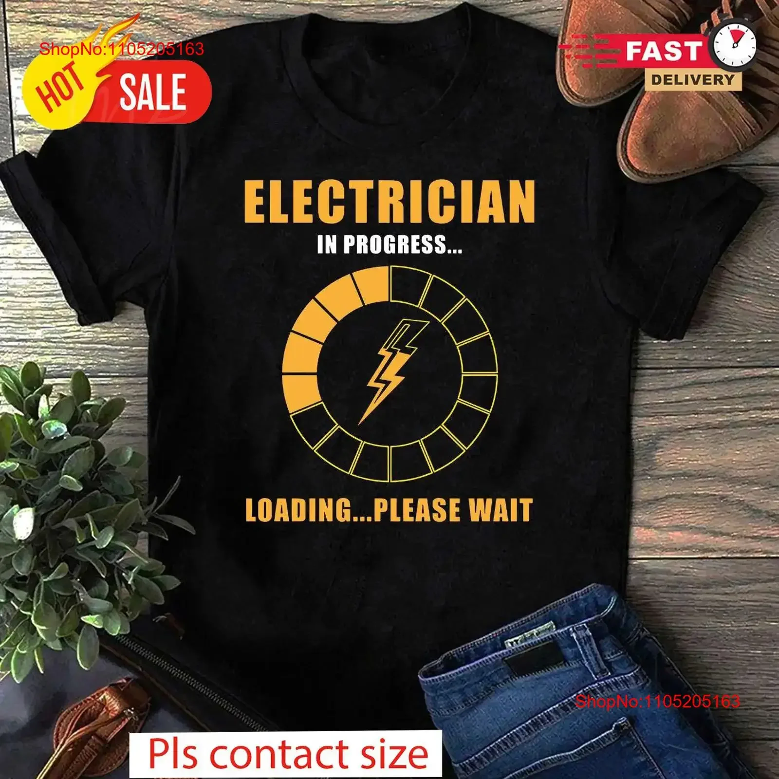 Eletrician in progress Line man s gift T shirt for electrician vintage Washed Unisex Soft Stylish graphic streetwear fashion