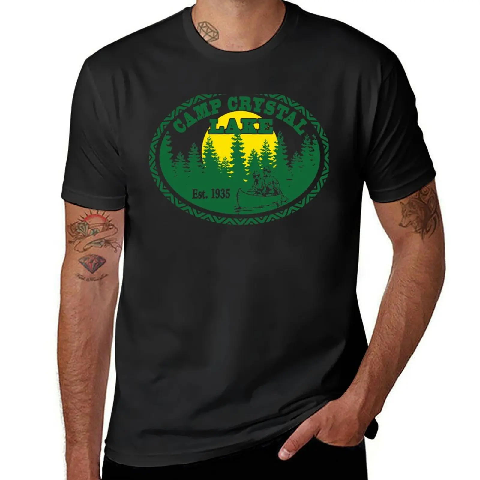 Camp Crystal Lake T-Shirt quick drying sweat tees sports fans mens clothes