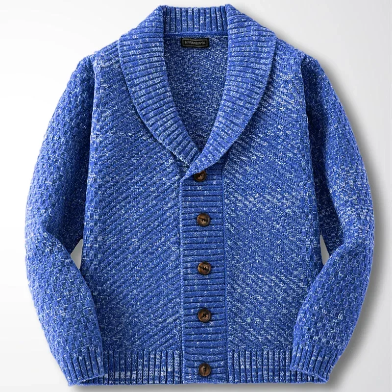 

New Men Turn Down Collar Full Sleeve Single Breasted Sweaters Cardigan Coat Open Stitch Autumn 2025.