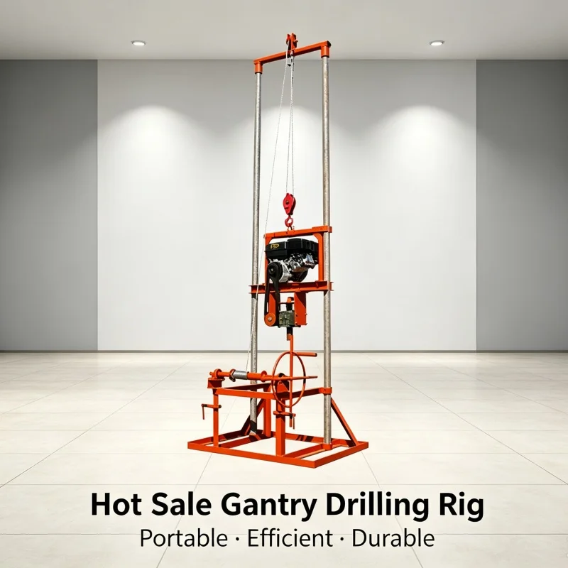 Customized Gantry Frame Water Well Drilling Rig, Small‑sized Lightweight Well Drilling Machine, Water Supply Drilling Equipment