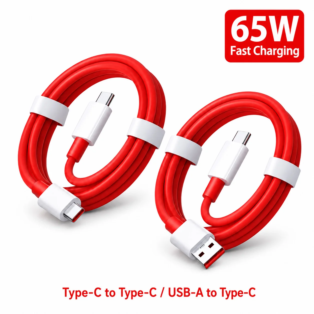 65W USB C Cable Fast Charging Type C Data Cable USB A to C C to C for OnePlus 13 12 11 10 Pro Nord PD Quick Charge 1M 1.5M 2M