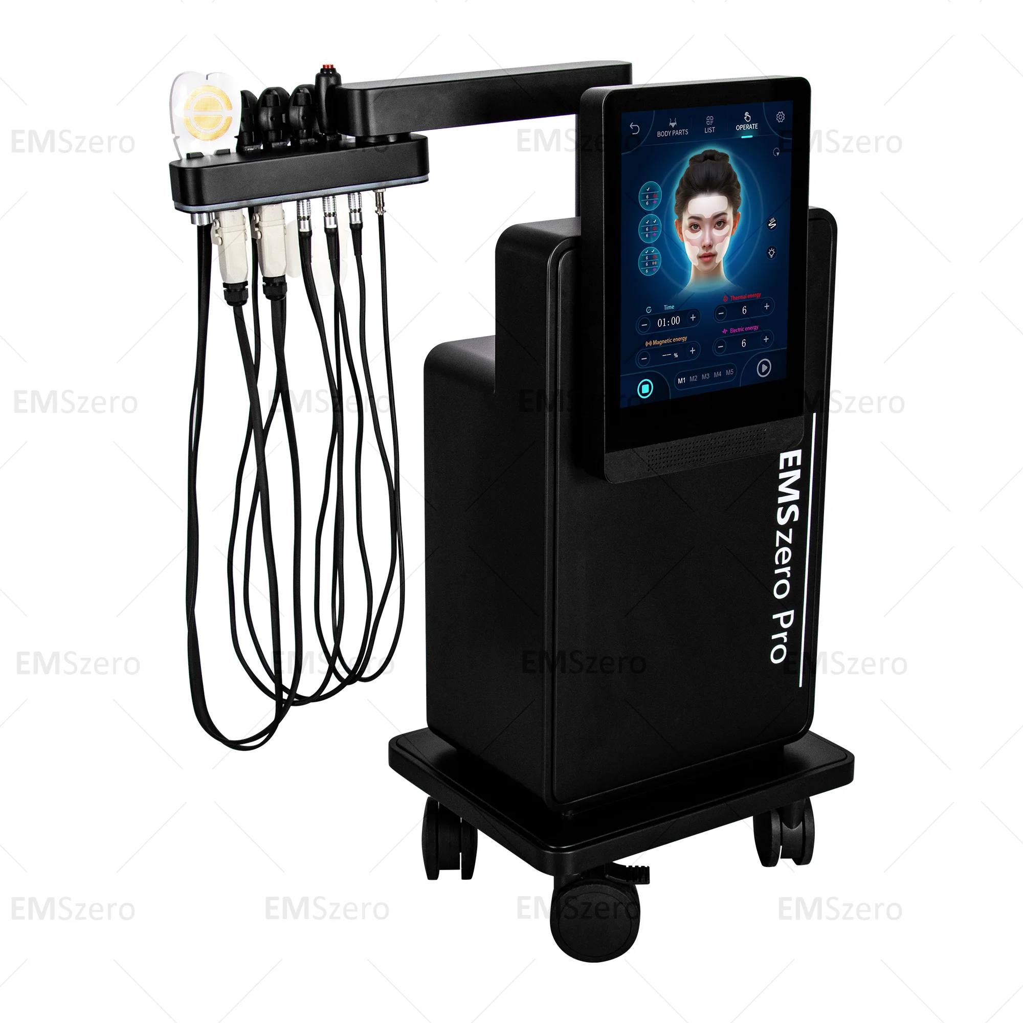 2025 المهنية الوجه التحفيز الكهربائي Emrf الوجه Ems RF آلة رفع الوجه Peface نحت منصات الوجه جهاز تدليك