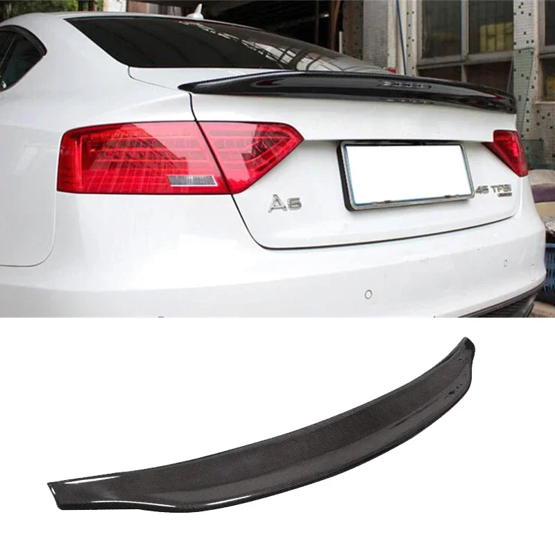 

Спойлер из настоящего углеродного волокна для Audi A5 B8 8T Coupe 2009-2016 годов, аксессуары для заднего крыла багажника