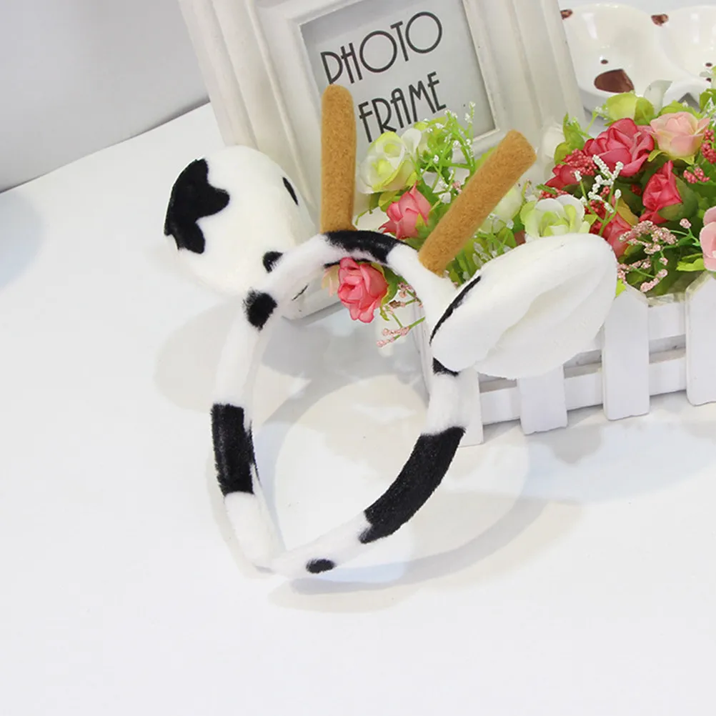 

Cow Ear Antlers Headband Made of Premium Material Super Comfortable Hair Hoop Creates Happy Atmosphere Perfect for Parties