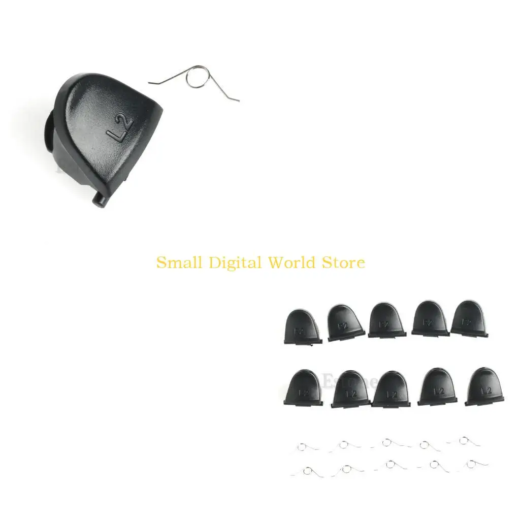 77UB 5 Pairs L2 Trigger Buttons Gamepad Button Replacement Repair Parts for Controller with 10x Springs