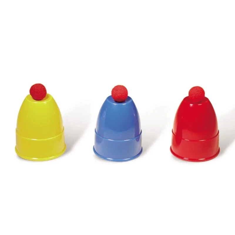 1set Deluxe Magic Three Cups And Balls Magic Tricks Close Up Stage Magic Props Magician Magic Kids Toys