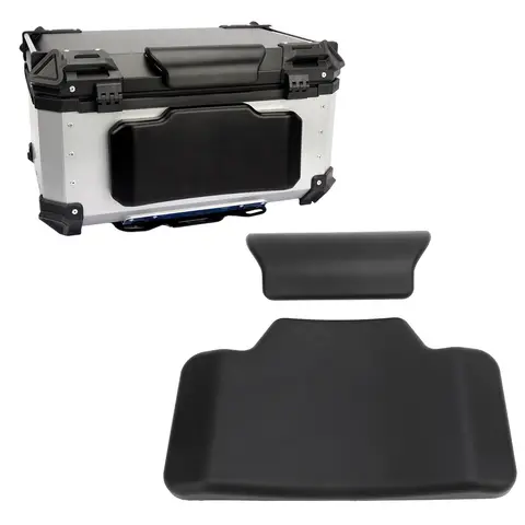 Tail Box Backrest Cushion PU Leather Sponge Upper Lower Split Motorcycle Top Box Backrest Pad Comfortable for 55L 65L Top Box