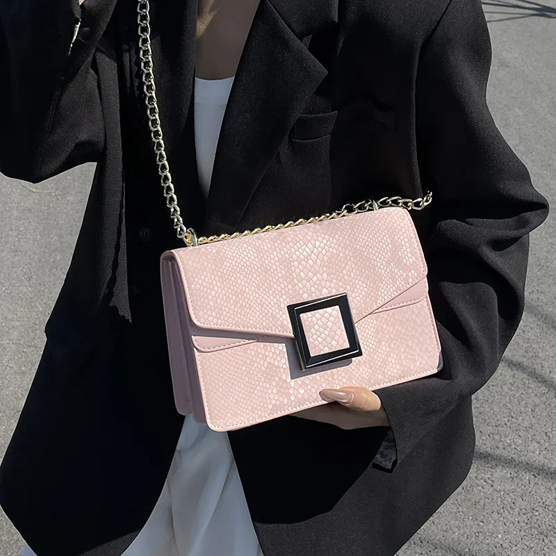 

Vintage Chain Strap Square Bag Fashion Crossbody Purse for Women Retro Shoulder Tote Chic Day-to-Night Bag Elegant Commuter Bag​