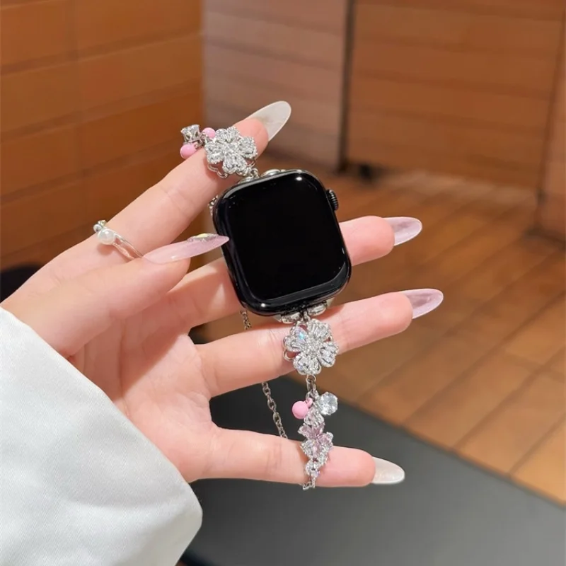 Rotating snowflake chain for Apple iWatch strap 38mm 40mm 41mm 42mm 44mm 45mm 49mm fashionable strap
