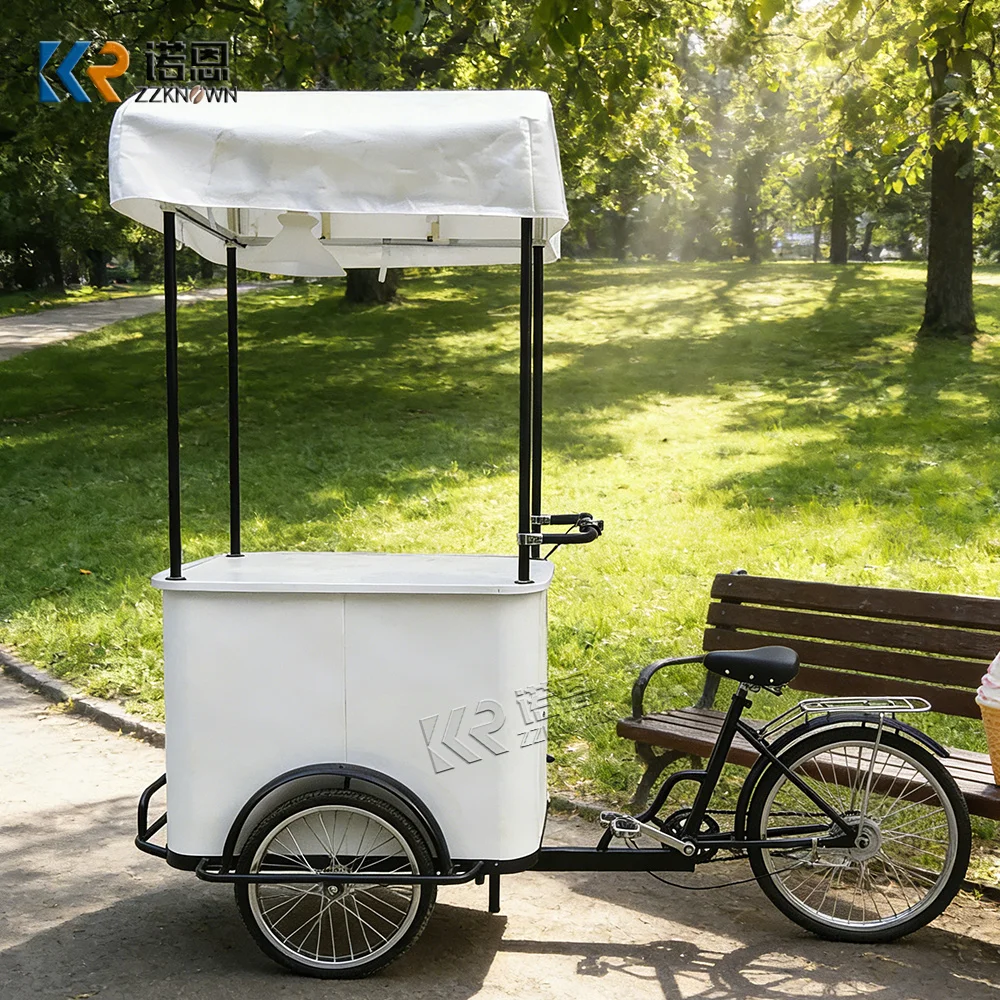 

Мобильная тележка для продажи мороженого, закусок, напитков и кофе класса люкс для уличной торговли на открытом воздухе