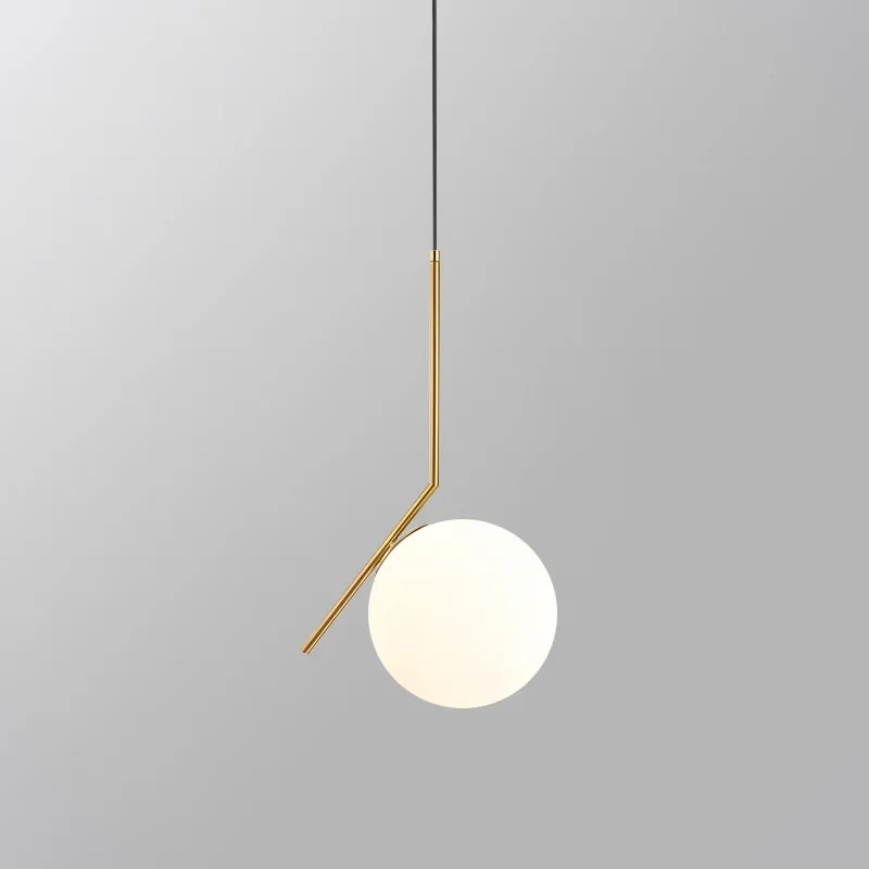 Lampada a sospensione a sfera di vetro apparecchio a sospensione moderna lampada a sospensione camera da letto comodino cucina sala da pranzo illuminazione cromata spedizione gratuita