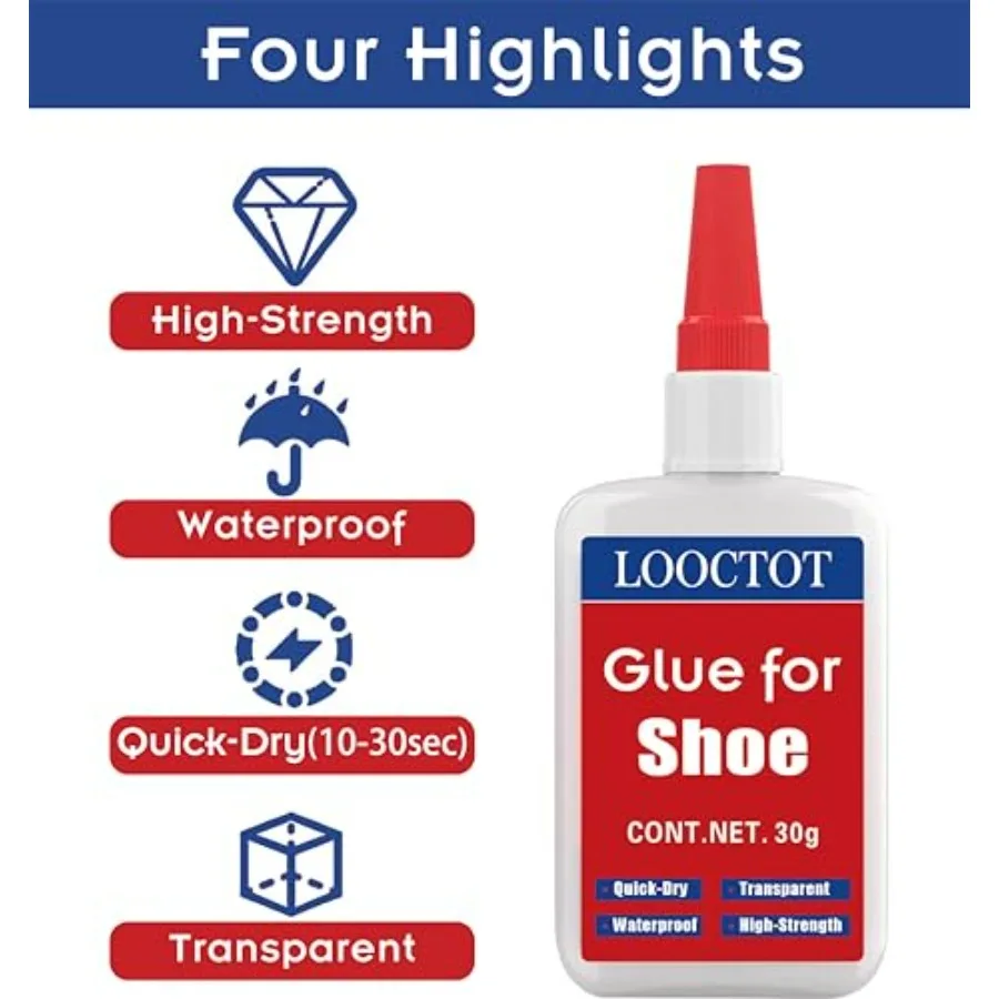 30g, Boot Glue, Super Instant for and Sole Repair, Shoe Heel Repair, Bonding Various Materials Such as Rubber, Leather;Waterpro view 4