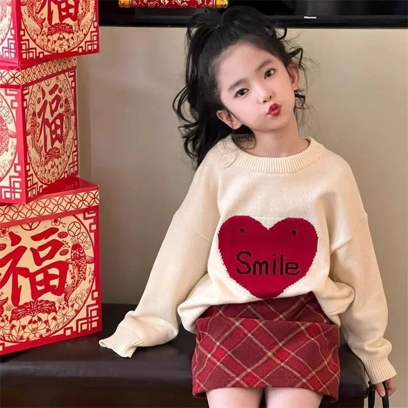 Girls New Year Korean Small Fragrant Style Half Skirt Spring New Retro Baby Checkered Versatile Short Skirt Wrapped Hip Skirt