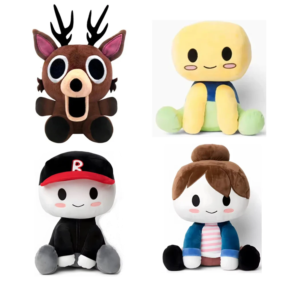 

Плюшевые игрушки Blox Buddies: Мультяшная девочка в черной шляпе, желтая декоративная кукла для дома и комнаты, подарки 2026