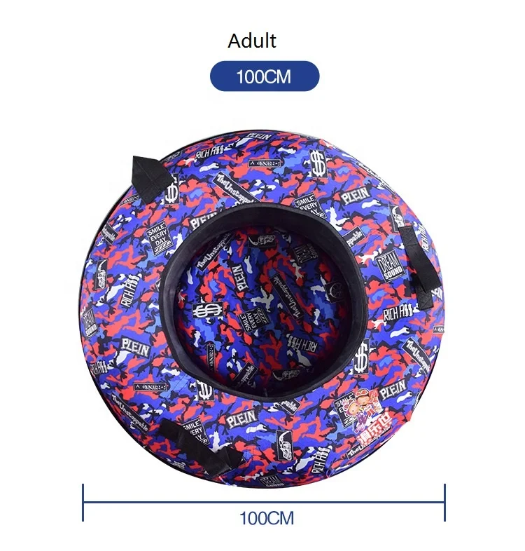 

Snow Dry Skiing 100Cm Children Winter Outdoor Ski Slope With Handle Inflatable Kid Sleigh Snow Tube