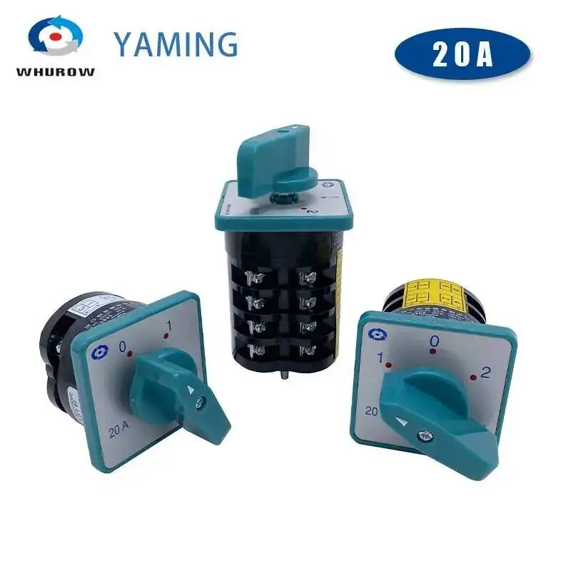 

Combination Rotary Cam Switch HZ5-20/4 L03 M05 M08 Forward And Reverse Reverse Transfer Silver Contact 20A