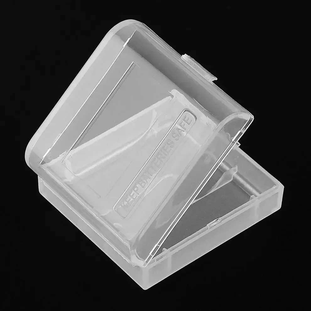 Cajas de almacenamiento de batería CR123 16340, caja de plástico duro transparente para 16340 CR123A CR2, 2 ranuras