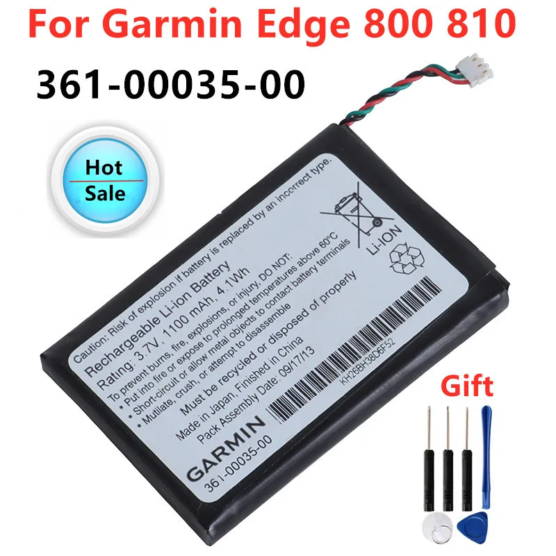 Replacement Battery 361-00035-00 For Garmin Edge 800 810 361-00035-00 Battery 1100mAh + Free Tools