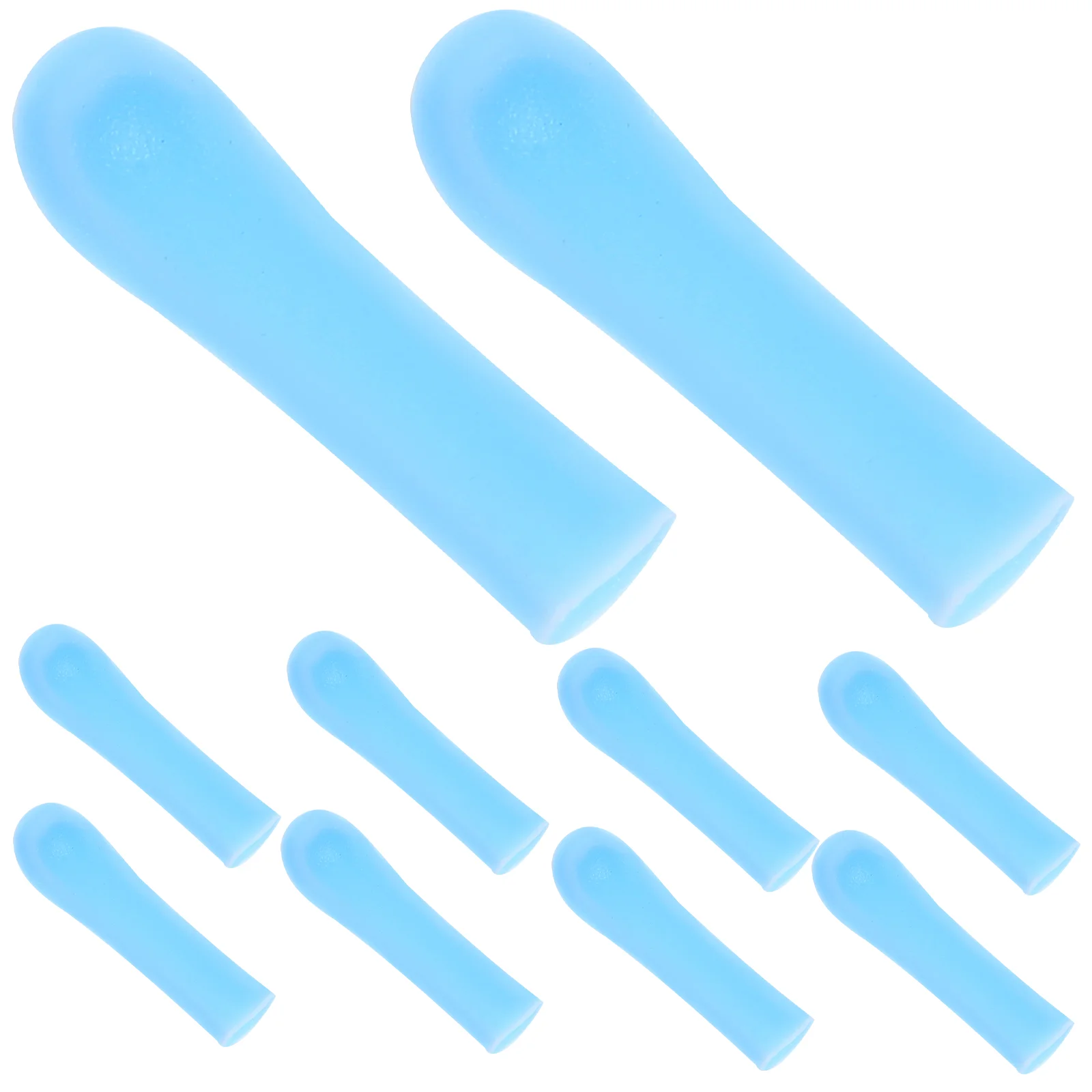 Ear Spoon Sleeves Ear Wax Removal Tips Silicone Ear Wax Picker Cover Ear Scoops Ear Spoon Protector Ear Cleaning Tools Blue