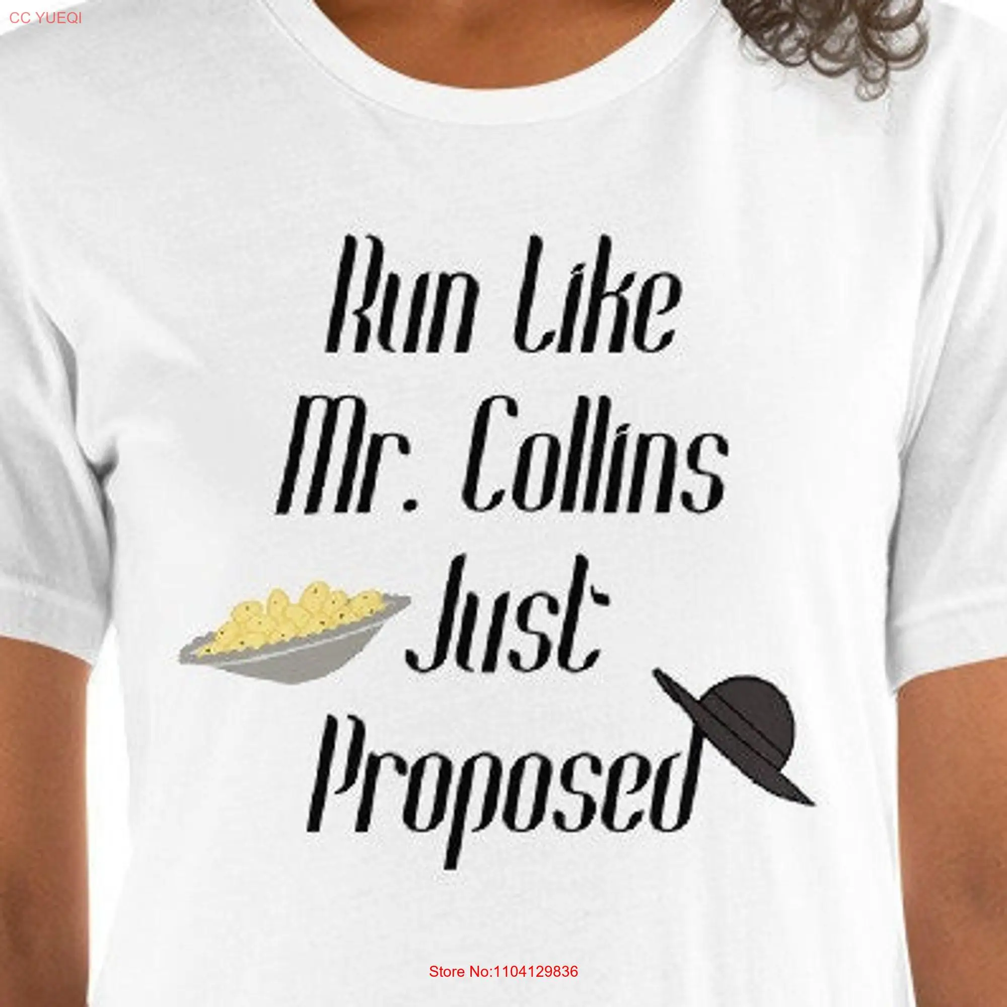 Pride and Prejudice T shirt Runner Bookish Book Lover Mr Collins Fandom Fashion Running Geek long or short sleeves