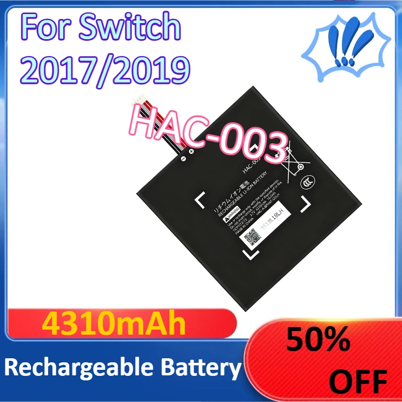 

New HAC-003 4310mAh Battery For Switch 2017/2019 Rechargeable Battery +Tools