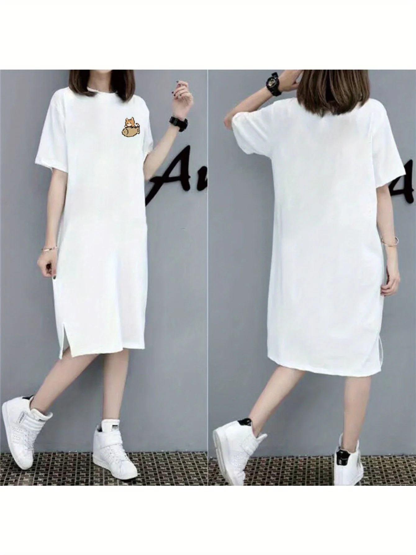 Sukienki codzienne, letnie luźne duże rozmiary nowe koszulki z krótkim rękawem spódnice dla kobiet, letnie modne długie spódnice