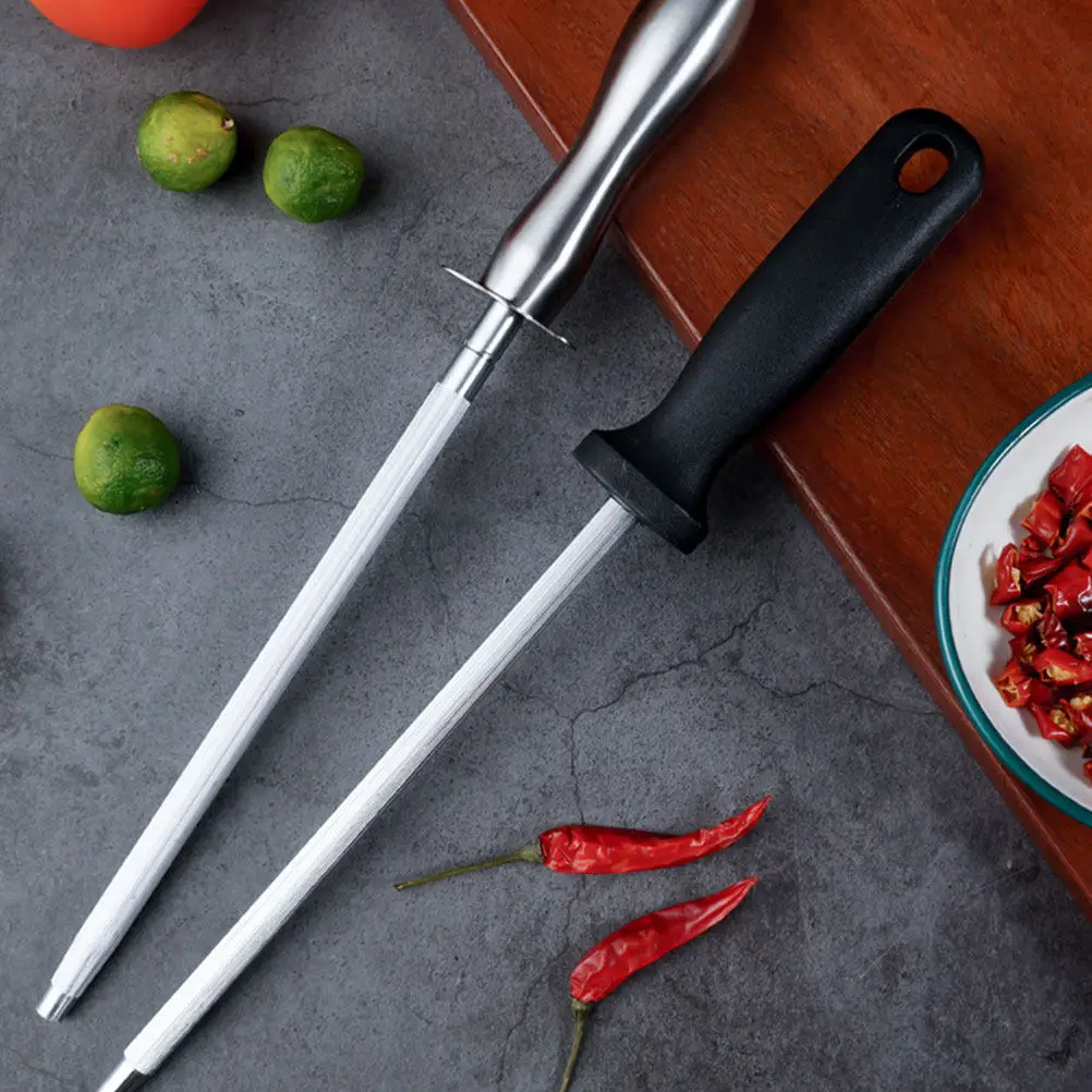 Handheld Cutter Sharpening Rod Steel Fine Grain Multi-Function Kitchen Honing Stick Fast Sharpening Kitchen Honing Rod