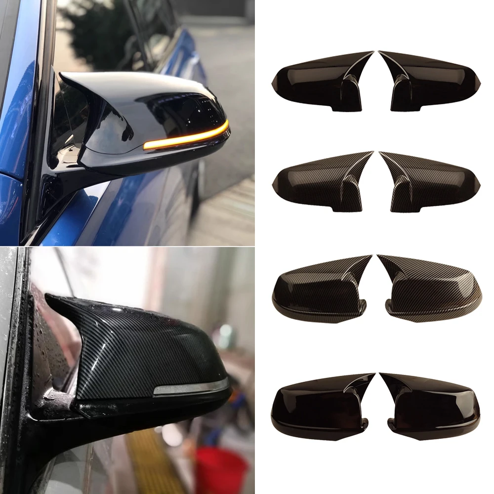 

Glossy Black Carbon Car Mirror Cover Car Rearview Mirror Caps For BMW 7 Series F01 F02 730i 740i 750i 750d xDrive 2013 2014 2015