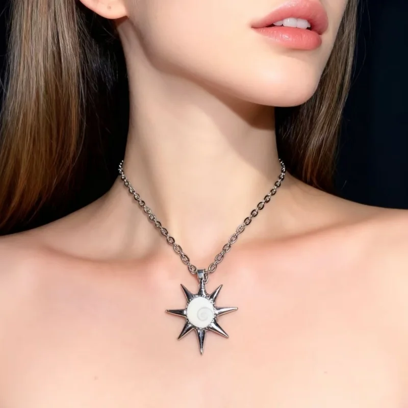 

Soldered Organic Claws Bubble Claw Thorns Spiky Necklace Conch Handmade Brutalist Y2k 20inch Stainless Steel Jewelry For Women