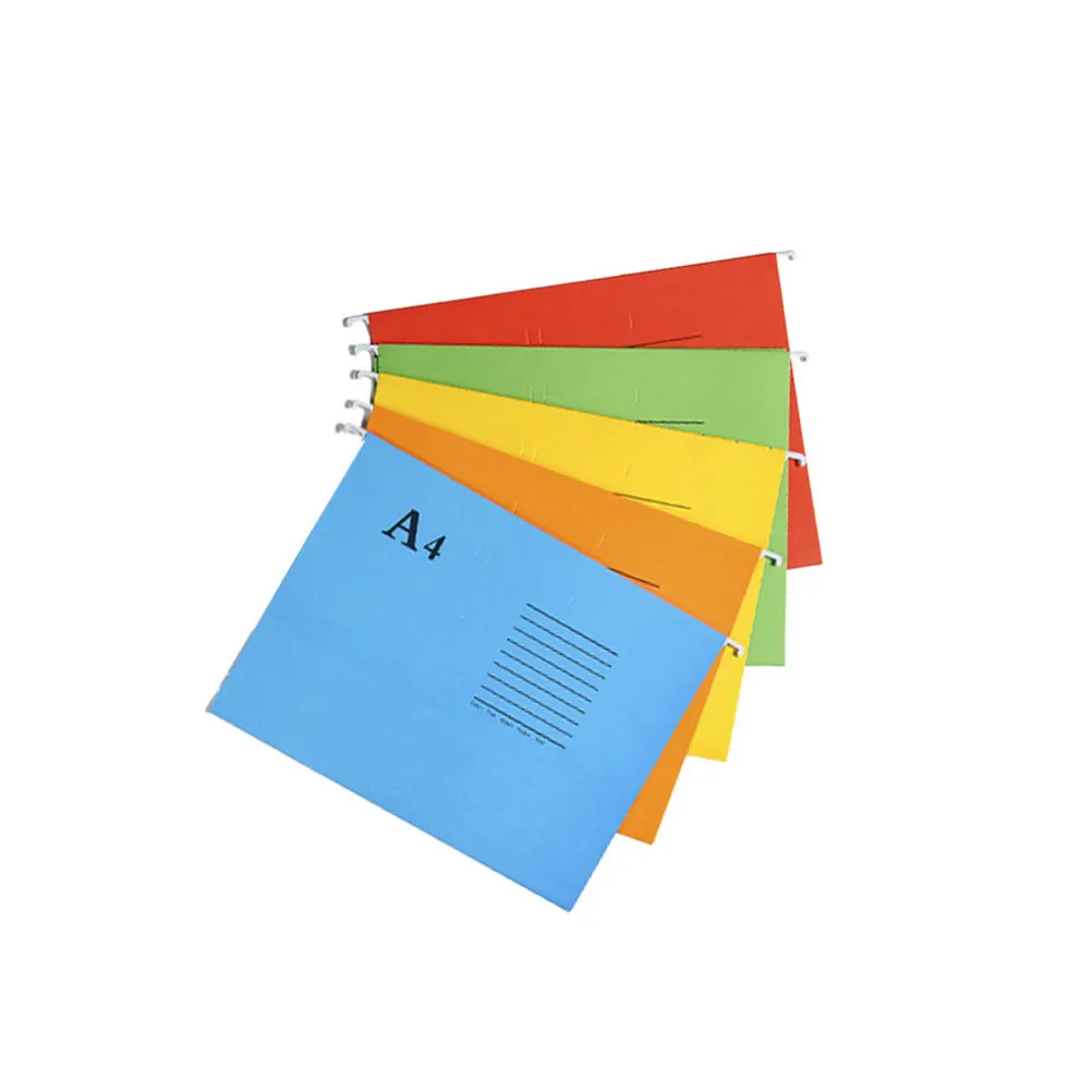 5 قطعة مجلد ملفات A4 منظم المستندات المعلقة ورق مقاوم للاهتراء لتخزين المكاتب المنزلية ملصق تصنيف الألوان الزاهية #3