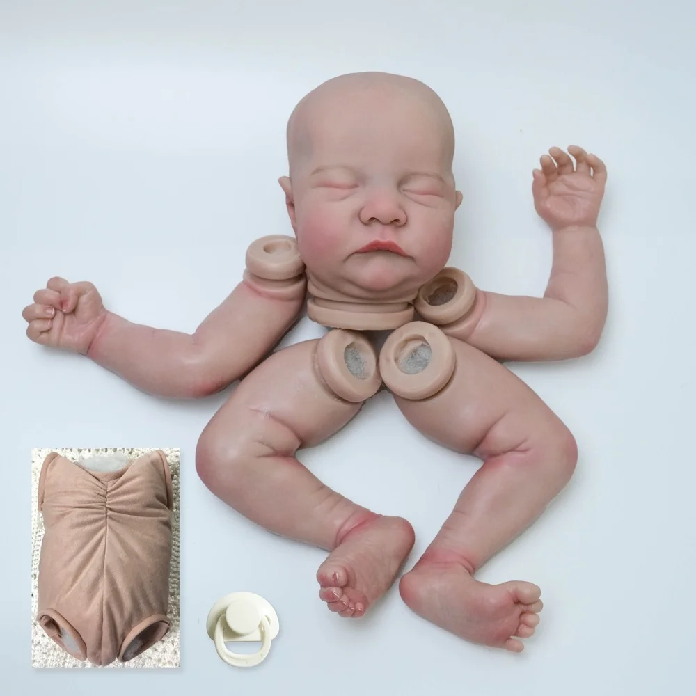 

19inch Reborn Doll Kit Popular Levi Already Painted Kits with Many Details Veins Same As Picture with Extra Body Bebe Doll Kit