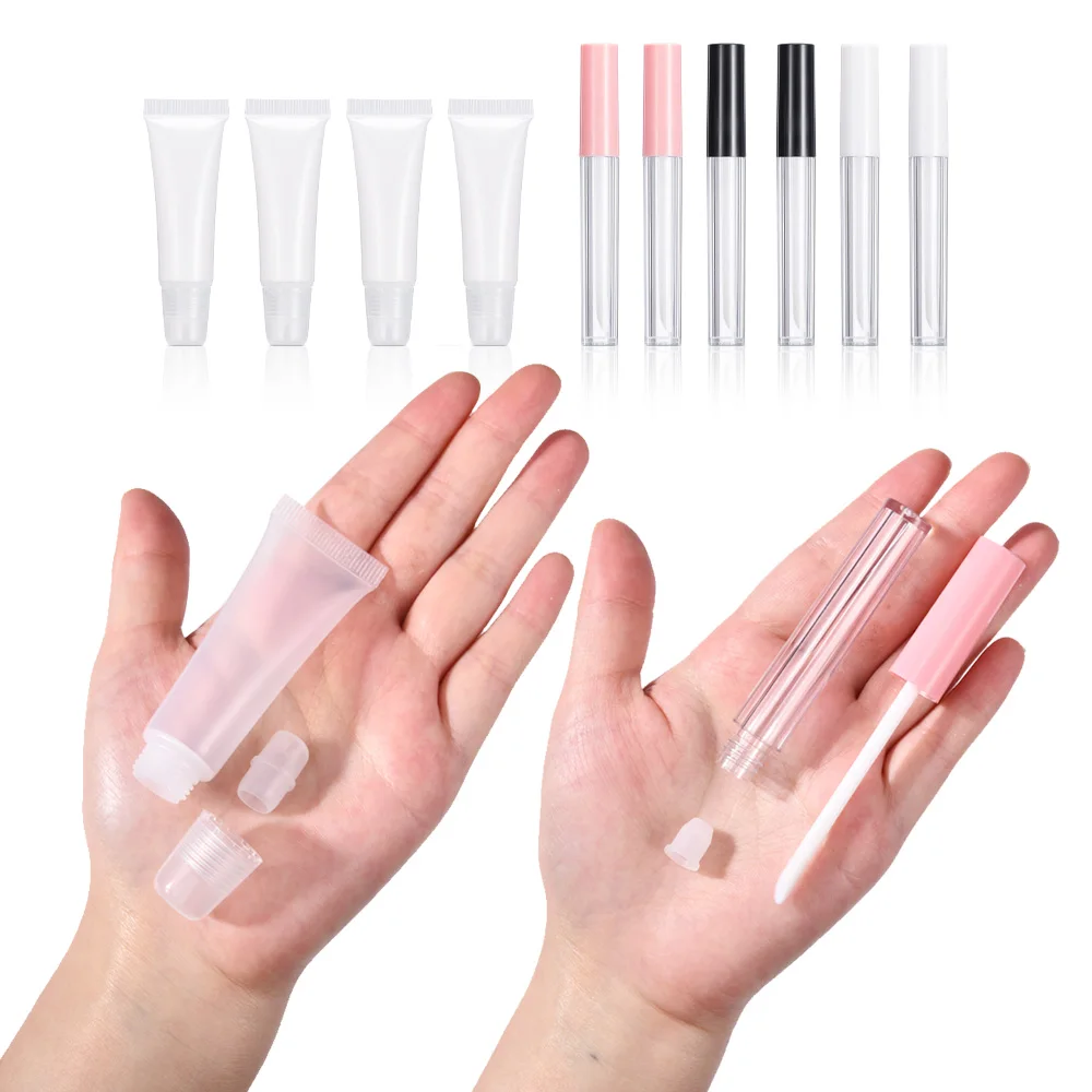 Zestaw do samodzielnego tworzenia błyszczyków dla kobiet i dziewcząt, prezent, baza do błyszczyków DIY 100ml, brokatowy proszek zapachowy, esencja brokatowa i tubki, zestaw kosmetyczny.