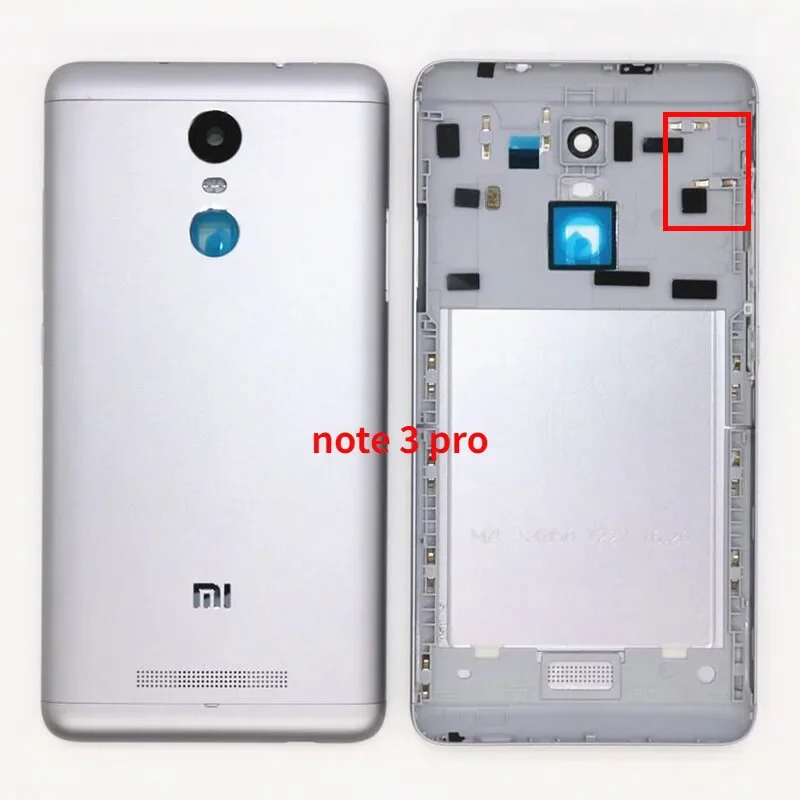 Back Cover For Xiaomi Redmi Note 3 150mm Door Housing Case for Redmi Note3 Pro Battery Cover With Power Volume Buttons