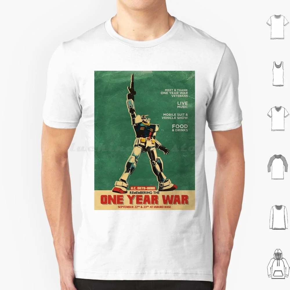 One Year War T Shirt 6xl Cotton Cool Tee Anime War Fly Wing One Year War Anime Anime Classic Manga Classic Anime Movie Game