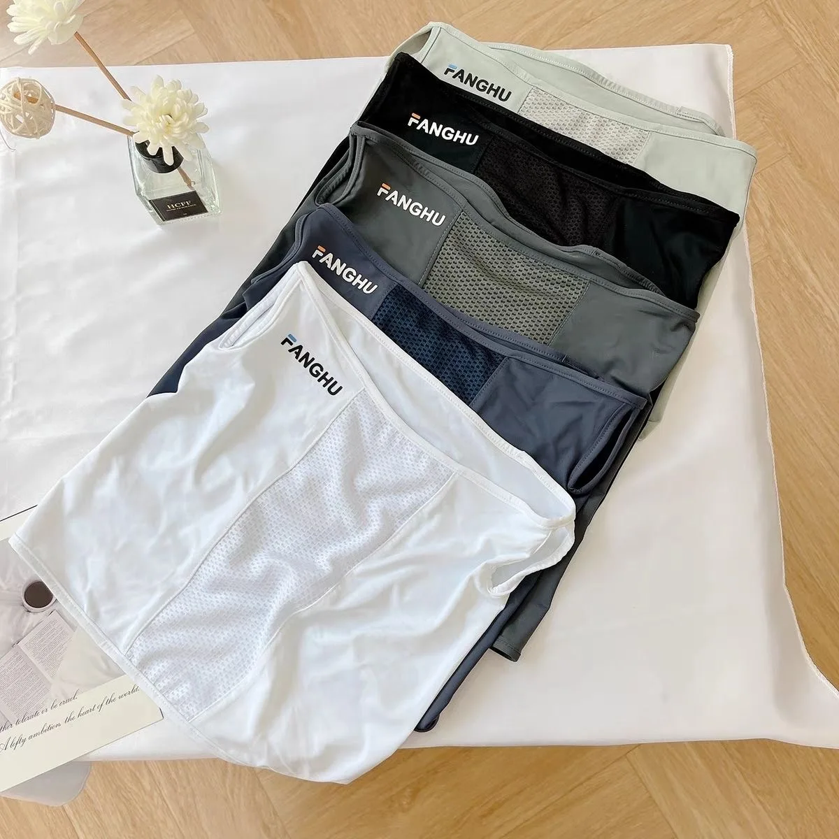 

Летняя унисекс сетчатая маска-бандана для велоспорта с защитой от УФ-излучения, дышащая, из ледяного шелка, для активного отдыха, с креплением на уши