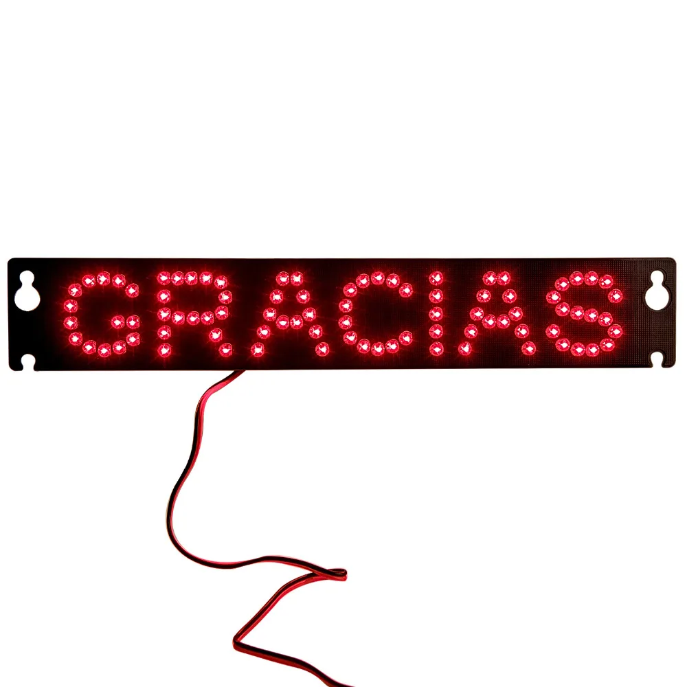 

12V Red Led Ewiquette Car Sign Display Board "Thank You" Russian Version Car High Brake Light "Cпасибо" Drop Shipping