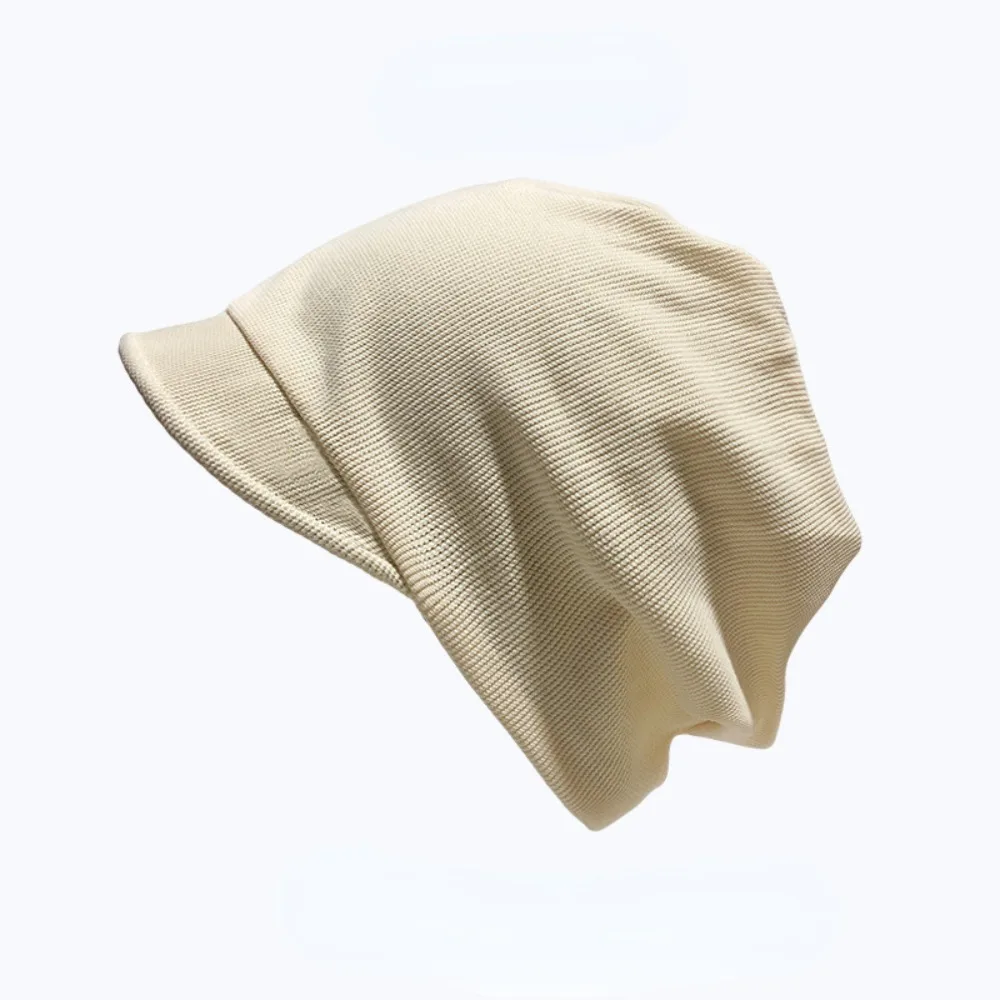 

Visor Beret Hat Solid Color Beanie Hat Keep Warm Ear Protection Slouchy Baggy Caps Cotton Casual Skull Cap Autumn Winter