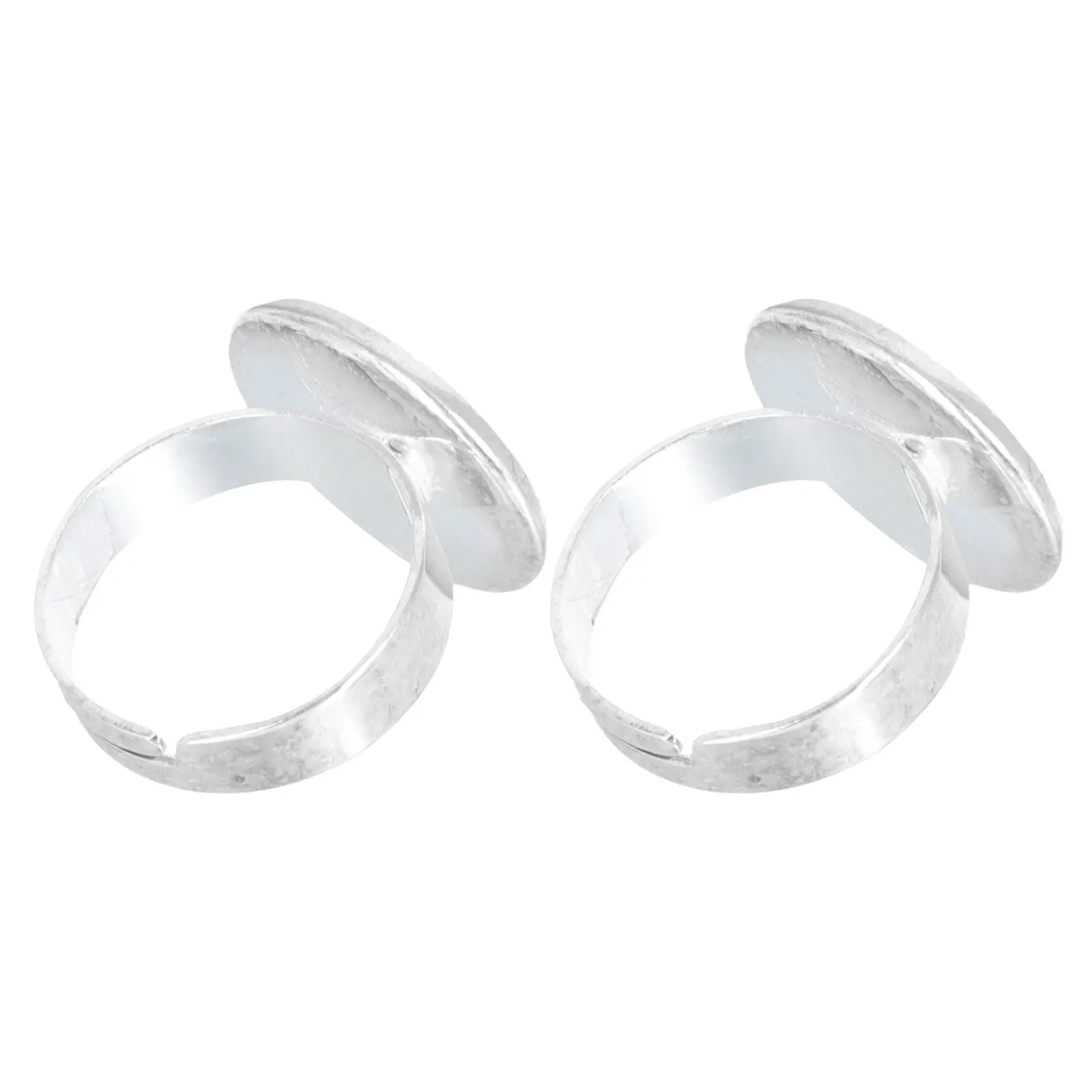 2Pcs Hygienic Eyelash Glue Rings Compact Lightweight Ring Shape Holders for Professional Lash Artists Home Salon Use