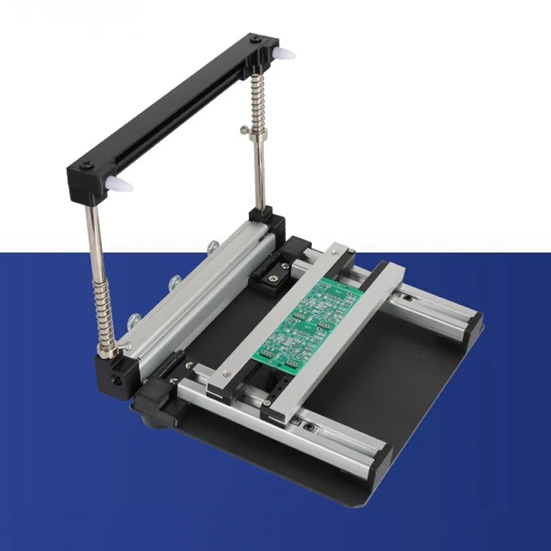 100x100 مللي متر محطة طباعة الشاشة الصغيرة اليدوية SMT PCB شبكة معدنية لحام لصق طاولة الطباعة