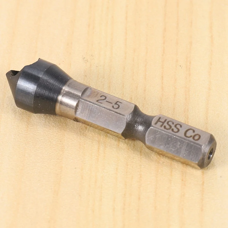 HRC89 1/4Inch Hex Shank Countersink Drill Bit Tialn Coating  HSS-Co M35 Cobalt Deburring Chamfer Drill Bit