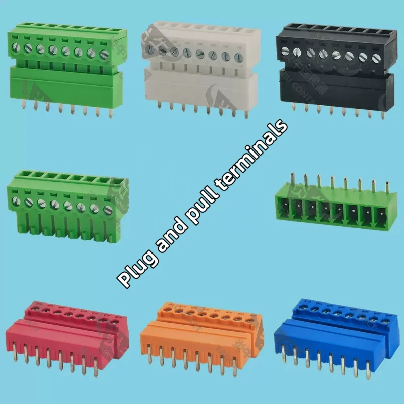 5 sets of 15EDGK/KF2EDGK/R/V-3.81mm plug-in terminal color male and female connectors