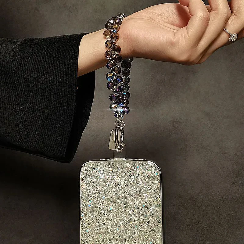 

Beads Hand Wrist Strap Crystal Rhinestone Lanyard for iPhone Huawei Redmi Xiaomi Samsung Phone Charm Ornament Keychain Hang Rope