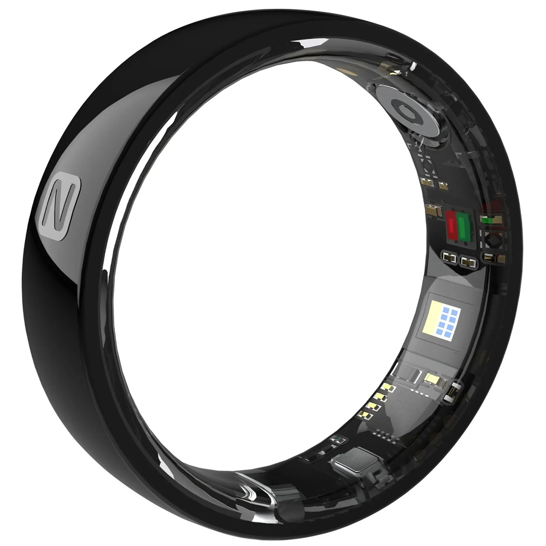 Ceramic Smart Ring NFC Access Control Heart Rate Blood Oxygen Sleep Monitor IP68 Waterproof Ultra Thin Sport Ring